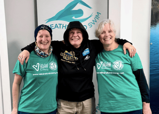 Brecon trio Taniya Morris, Fiona Coombs and Karen Davies will be taking on a series of swim challenges in aid of Velindre Cancer Centre.