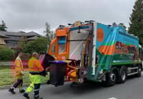 How much is the rubbish and recycling collection route changes costing Powys council?