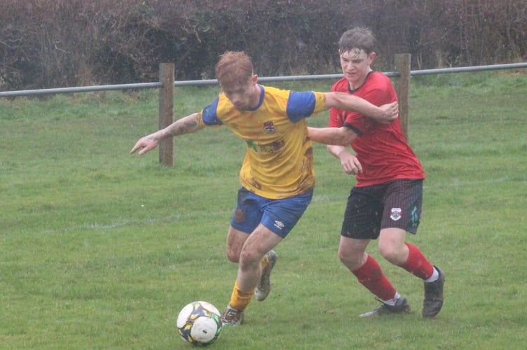 The rain lashing down at the King George V Playing Fields