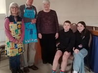 Pancakes and prizes at well-attended church lunch