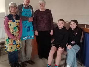 Pancakes and prizes at well-attended church lunch
