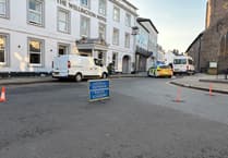 Street in Brecon town centre closed off by emergency services