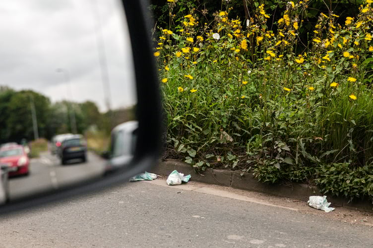 Roadside litter is widespread across Wales, with cigarette butts, sweet wrappers, and fast-food packaging among the most common