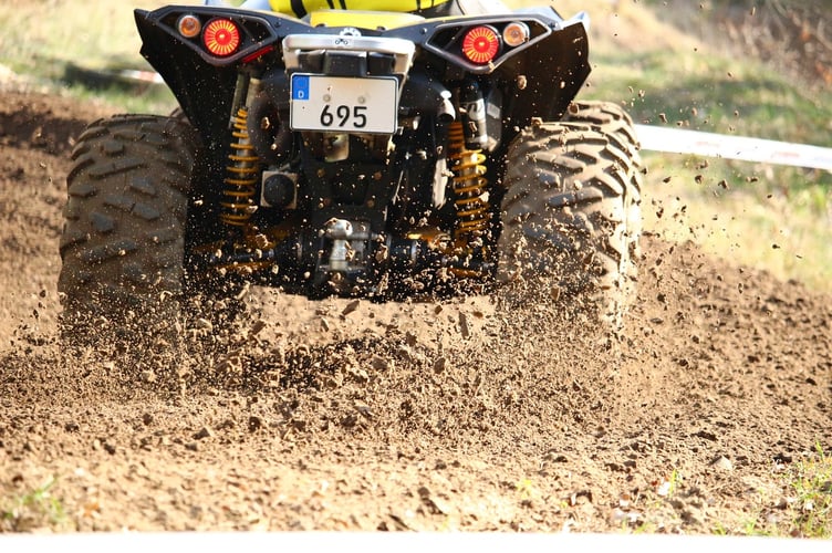 quad bike stock photo