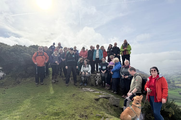 Walkers with Sarah Price during the relaunch celebrations