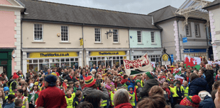 Brecon schools sing for St David's Day in Bethel Square