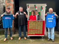 Brecon fans support charity through rugby raffle