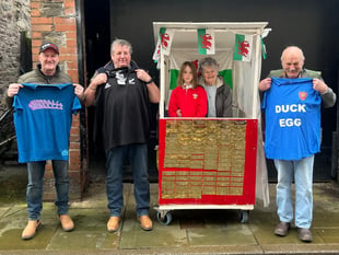Brecon fans support charity through rugby raffle