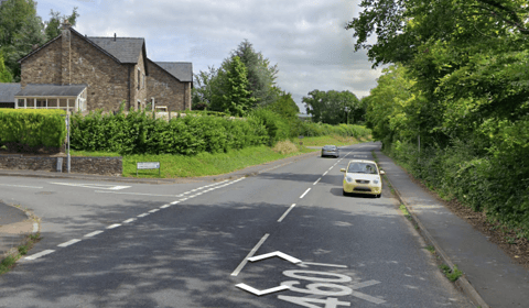 Two vehicle collision shuts road in Brecon for multiple hours