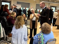 Prince and Princess of Wales meet Powys volunteers