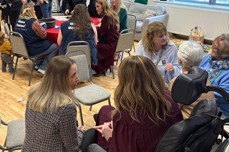 The Princess of Wales talks to Mums Matter volunteers