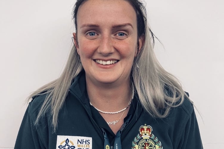 Briony Daniel, from Pontardawe, who has moved from volunteering to a full-time role as an Emergency Medical Technician with the Welsh Ambulance Service