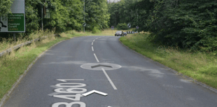 Road in Brecon closed due to collision