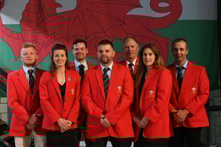 The Welsh shearing team competing at the 2026 World Shearing & Wool Handling Championships in New Zealand
