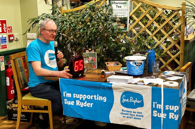 Darren, the Old Railway Line Garden Centre’s regular bingo caller