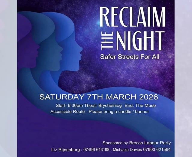'Reclaim the Night’ walk set to bring residents together in Brecon