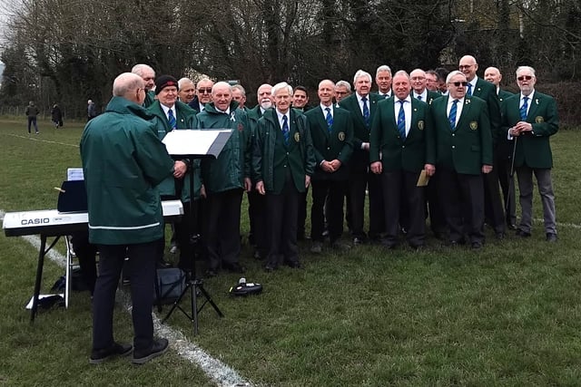 Choir entertains crowd before Gwernyfed win