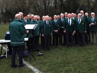 Choir entertains crowd before Gwernyfed win