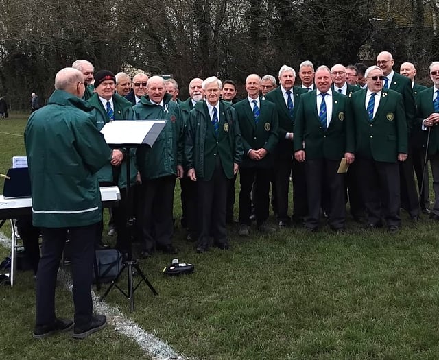 Choir entertains crowd before Gwernyfed win