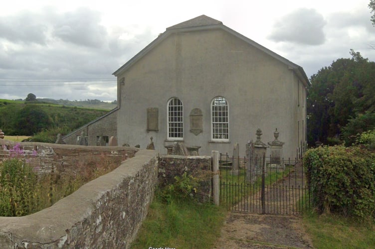 The Grade II listed Maes-y-Berllan Baptist Chapel near Felinfach