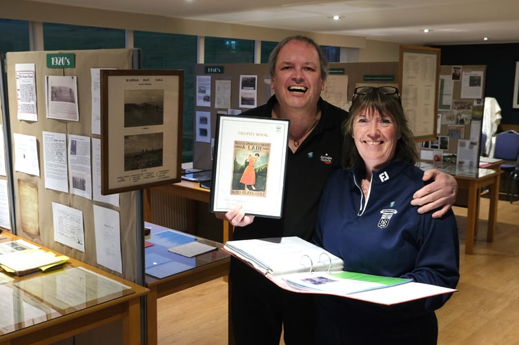 Ian Carpenter, Steward at Kington Golf Club and Niki Scott, Centenary Chair
