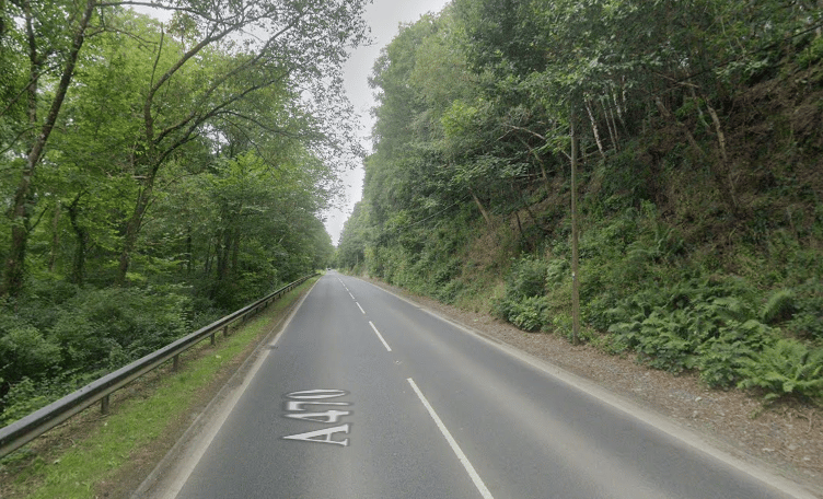 The crash occurred on the A470 near Doldowlod