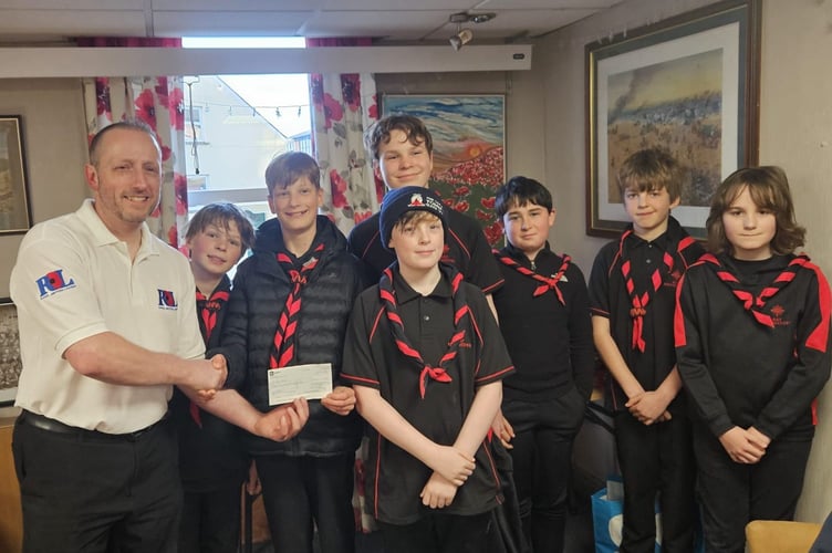 The Hay Navigator Scouts, whose efforts were recognised by Hay’s Royal British Legion