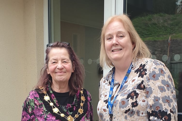 Mayor Cllr Marie Matthews with Lisa Griffiths, CEO of The Bracken Trust