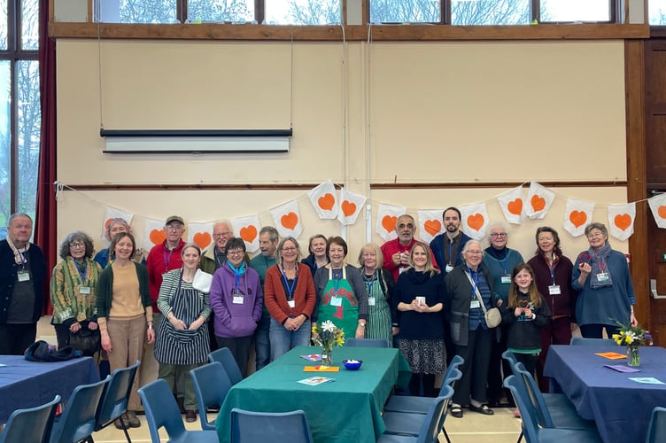 Some of the local volunteers who helped run the Llangorse Welcome Day