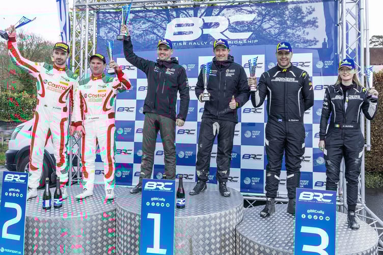 Podium celebrations for the winning crews (Image: Mark Griffin)