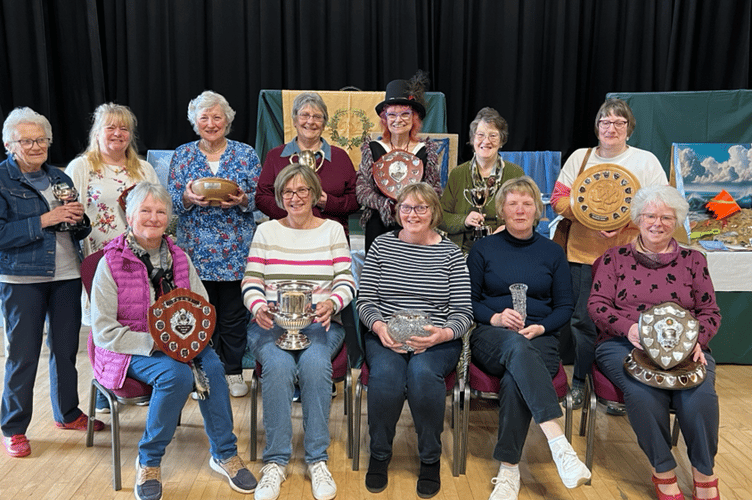 Winners at the Powys Radnor WI County Show at Knighton Community Centre