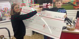 £718 boost for air ambulance from young cyclist