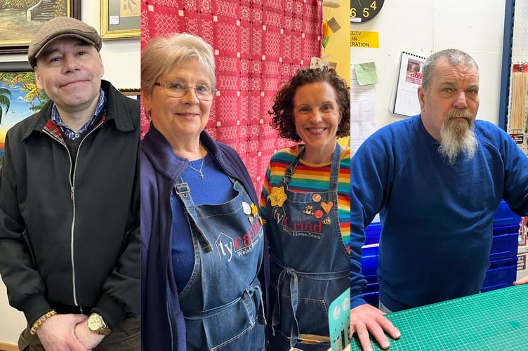 Left to right: Christopher Gerrans, Kath Jones, Sara Skinner and Haydn Evans in Brecon