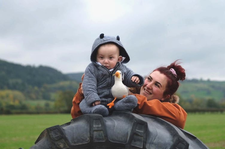 Esther Barton with her son Dennis