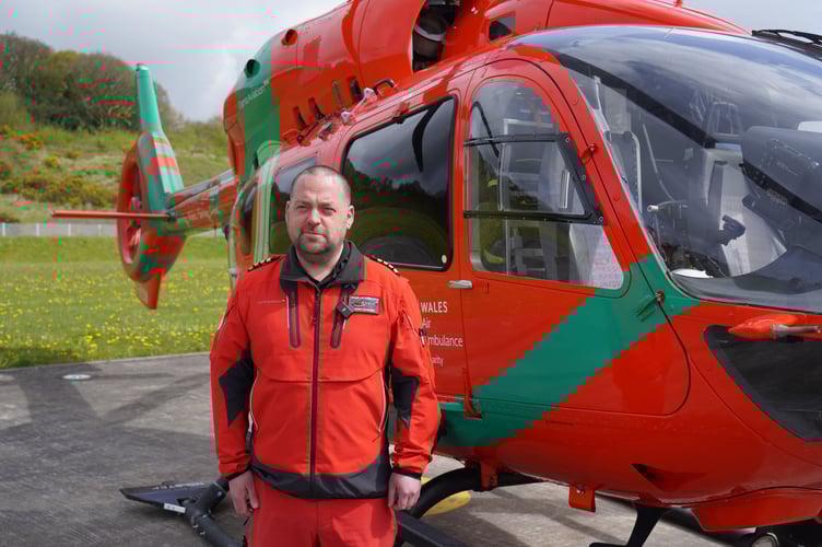 Captain James Gardiner, pilot with the Wales Air Ambulance Charity