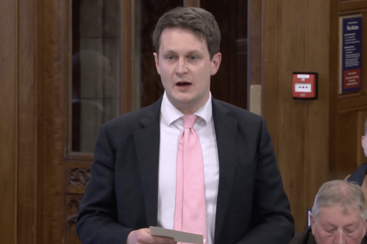 David Chadwick MP speaking in Parliament last week during the debate on windfarm development