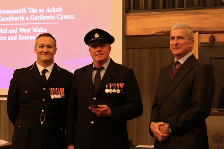 Crew Manager James Jones, recognised for 30 years’ service, was among those honoured in Brecon