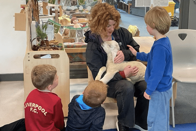 Spring activities a go at Hay-on-Wye Primary School!