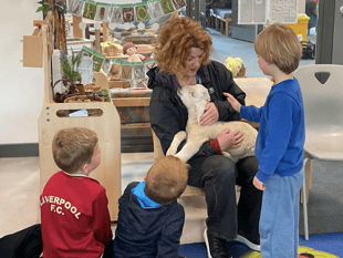 Spring activities a go at Hay-on-Wye Primary School!