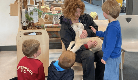 Spring activities a go at Hay-on-Wye Primary School!