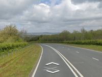 Talgarth to Cwmdu road closed due to collision