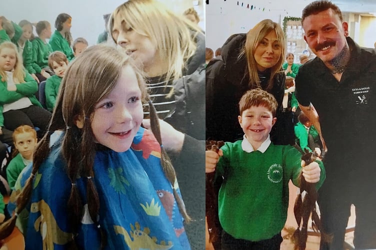 Luca Dobson, aged eight, who donated 17 inches of his hair to The Little Princess Trust