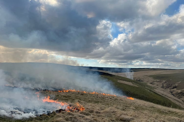 Wildfires have been burning in the Elan Valley since last Sunday