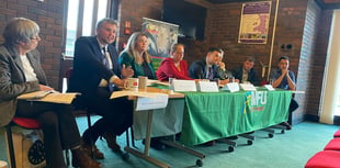 Farmers quiz Senedd candidates at Llanelwedd hustings