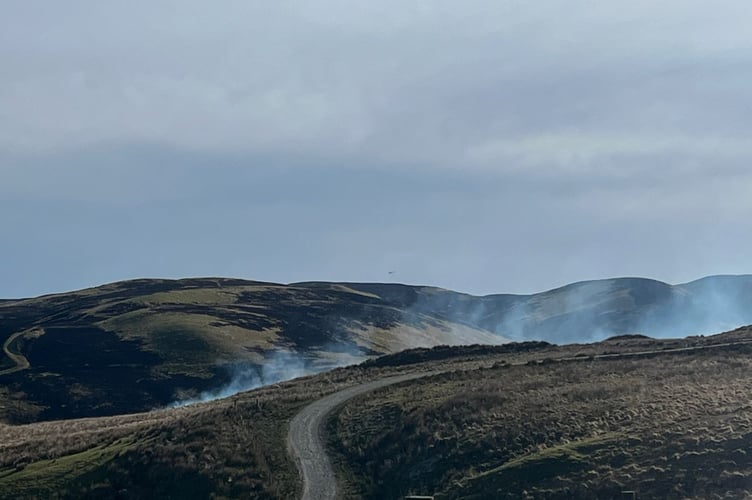 Wildfires near Cwmystwyth in the Elan Valley have been brought under control following a multi-agency response,