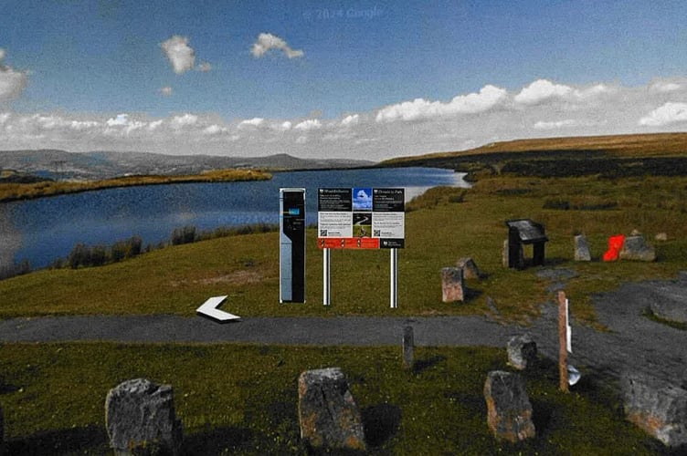 A graphic showing how the car park ticket machine would look at the Keeper’s Pond car park near Blaenavon