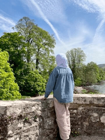 A young girl enjoying the view