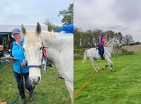 ‘Goofy’ the 20-year-old horse leads Powys rider to win