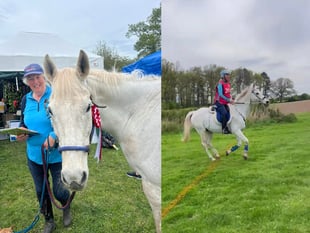 ‘Goofy’ the 20-year-old horse leads Powys rider to win