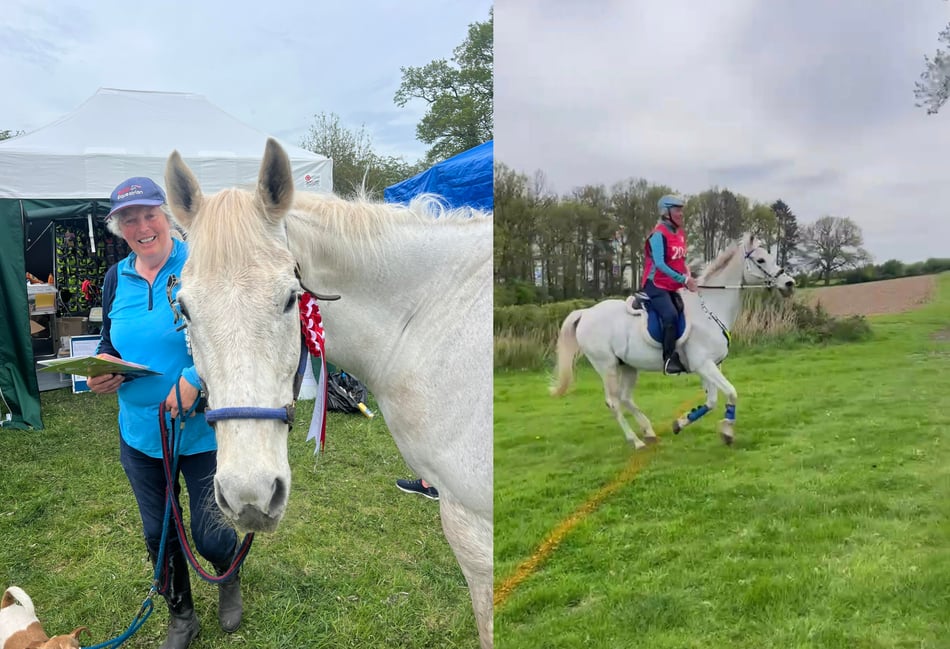 ‘Goofy’ the 20-year-old horse leads Powys rider to win